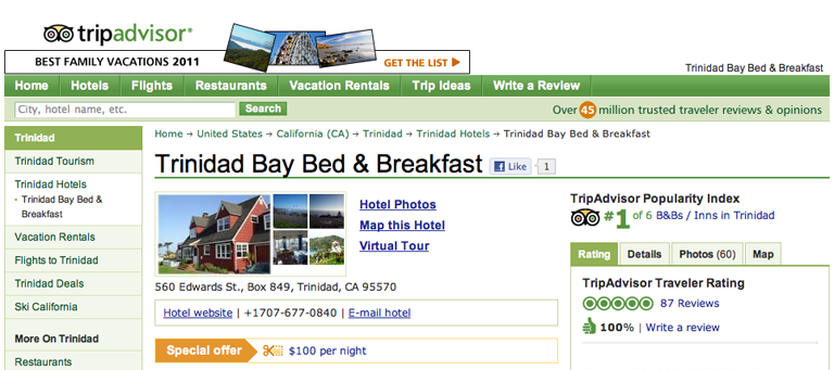 tripadviser page trinidad bay guest reviews